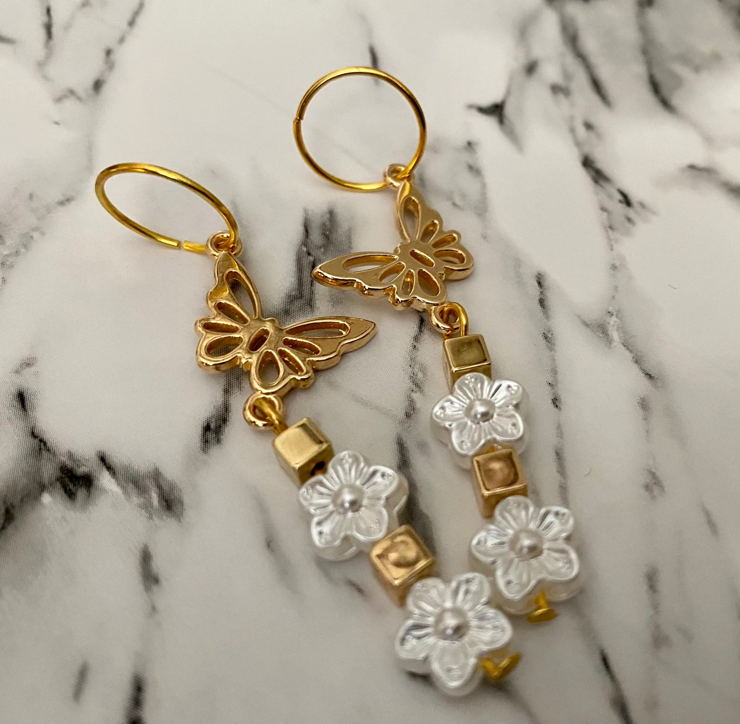 Butterfly Loc Charms | Wedding Hair Jewelry| Natural Hair Jewelry | Boho Locs | Flower Loc Rings | Faux Locs | Bride Braid Rings| Set of 2