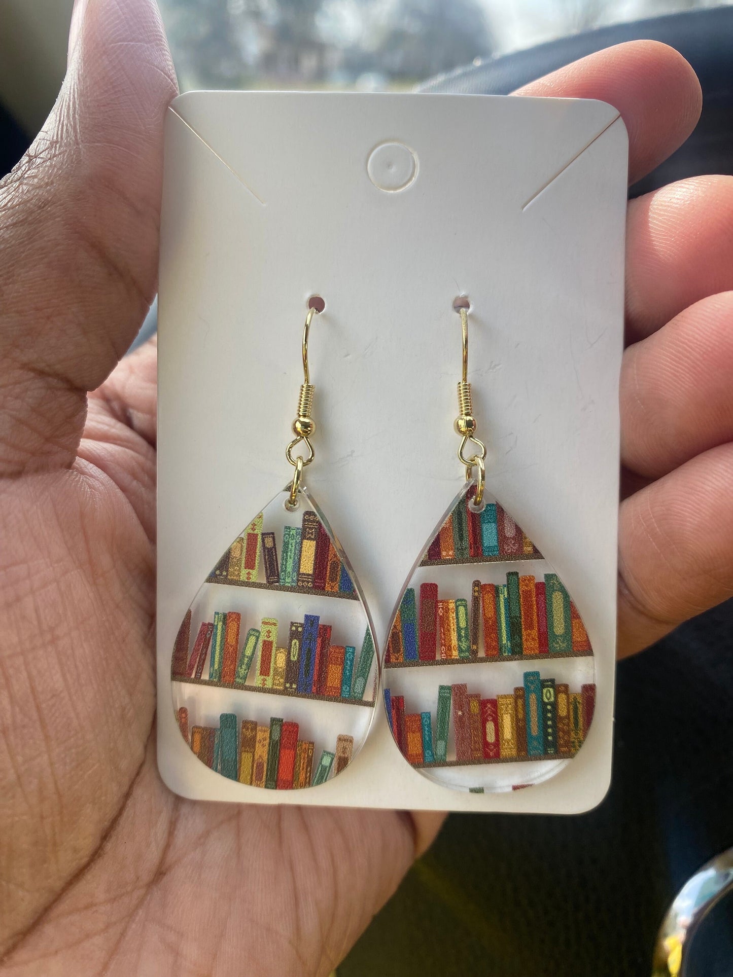 Bookshelf Earrings| BookTok| Book Club Gifts | Library Book Dangle | Bibliophiles | Book Lover Present | Girls Who Read | Gift for Her