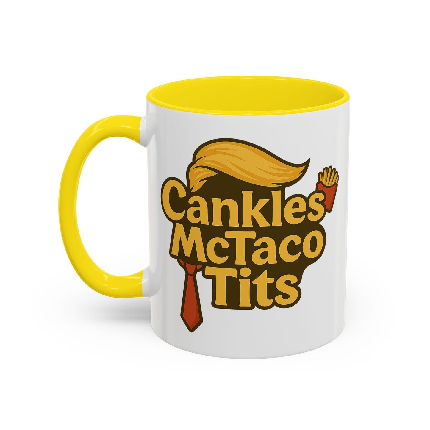 Funny Anti Trump Meme Ceramic Accent Mug| Cankles McTaco Tits Liberal Humor Gift| Political Satire Coffee Cup| 11oz Dishwasher Safe Mug